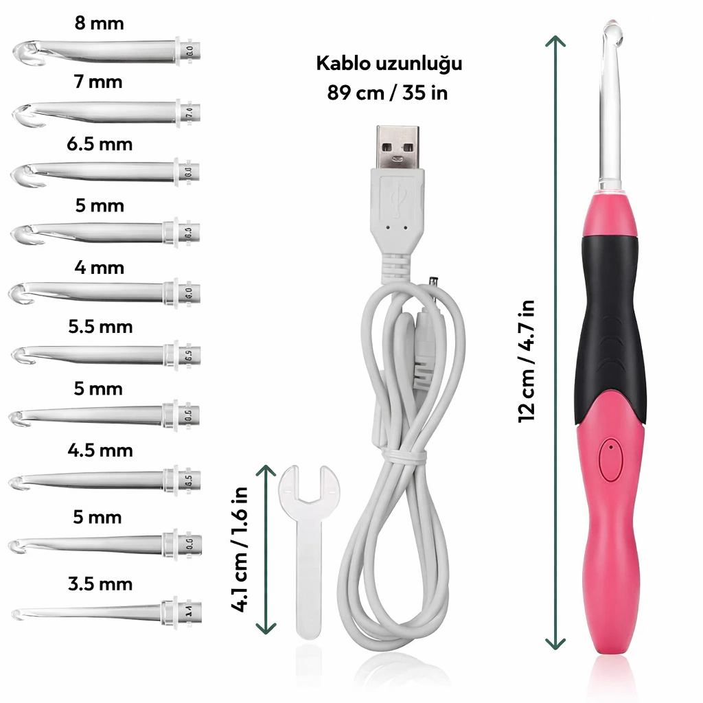 Profesyonel LED Işıklı Tığ Seti